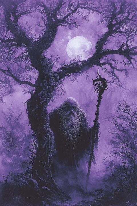 Dark Sorcerer Artwork in Michael Whelan’s Style