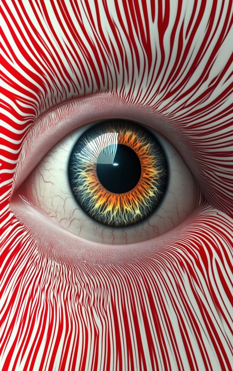 Abstract Optical Illusion of an Eye Ball