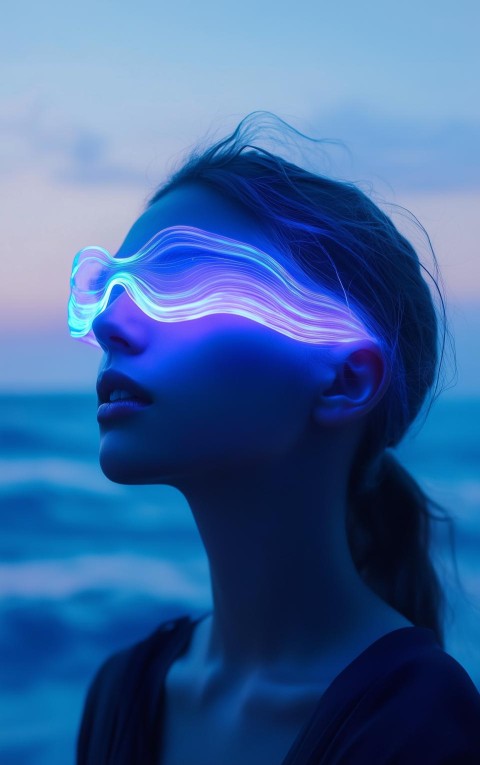 Luminescent Headband Inspired by Ocean Waves