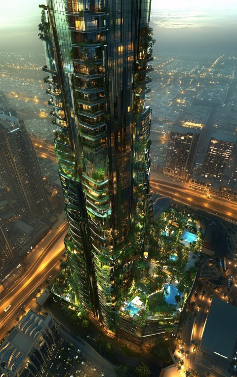 Dubai High Rise Residential Tower with Penthouses