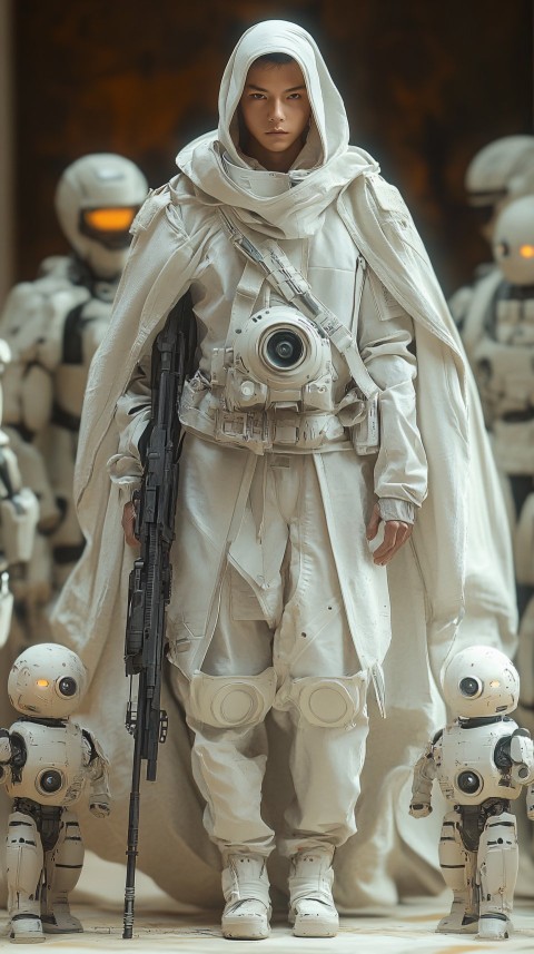 Futuristic Portrait of a Japanese Sniper