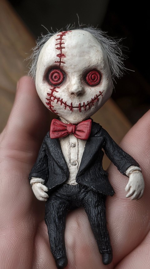 Tiny Jigsaw Puppet in Realistic Detail