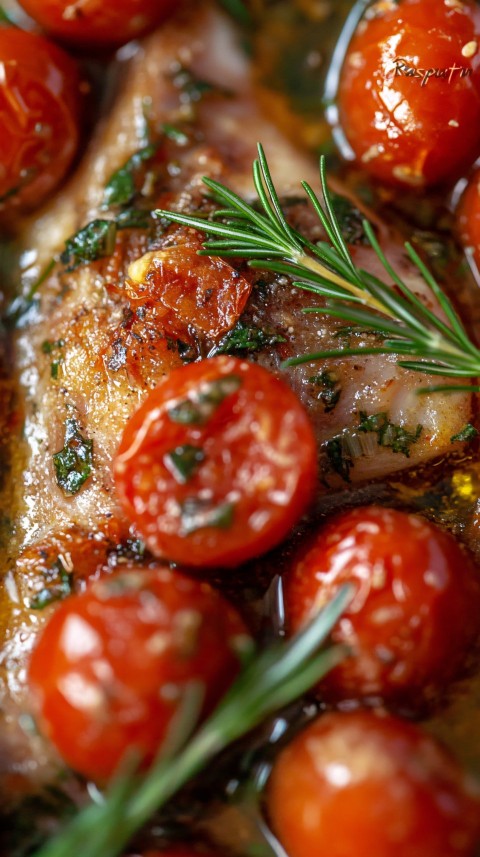 Baked Toby Blue Fish with Garlic and Herbs