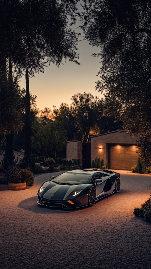 Lamborghini Aventador in Dark Aesthetic Driveway