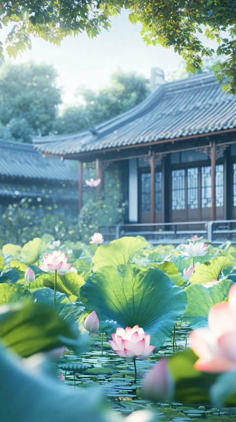 Lotus Picking in Vibrant Jiangnan Scene