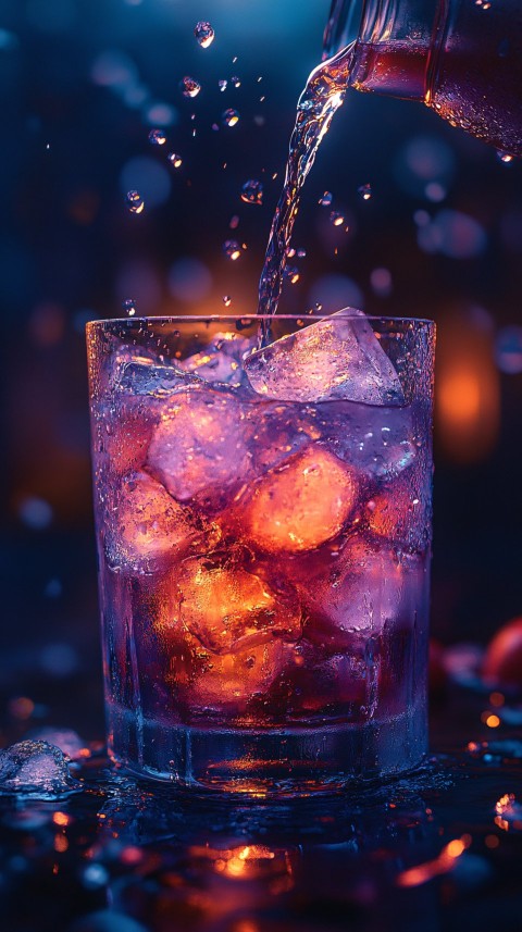 Vibrant Bartender Shaking a Cocktail