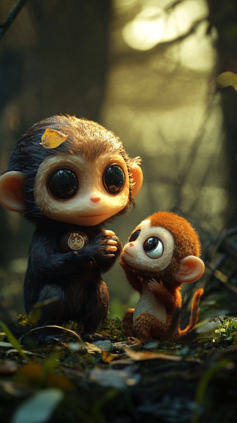 Chibi Monkey's Apology Scene with Mother