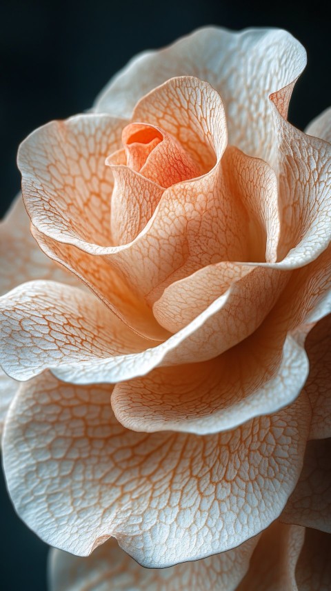 Moody Macro Close-Up of Rose Petal Photography