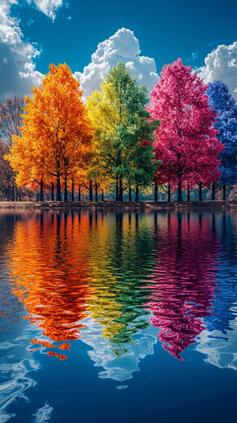 Vibrant Symmetry of Reflected Trees