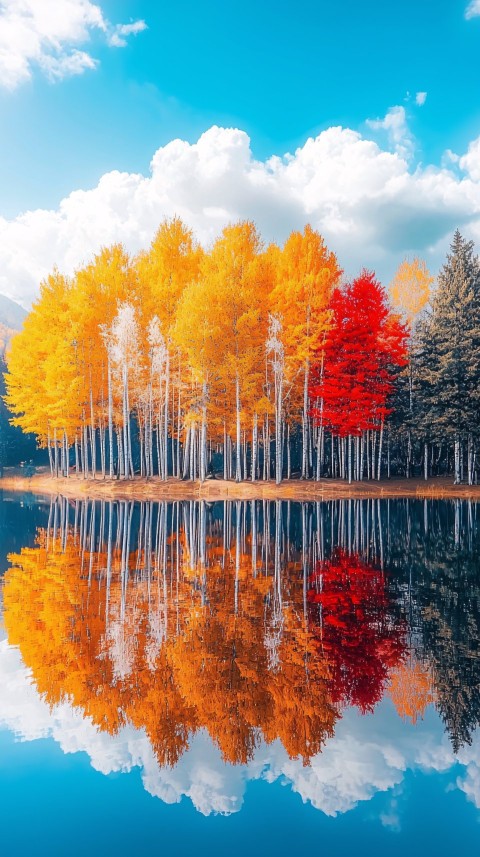 Symmetrical Reflections of a Vibrant Landscape