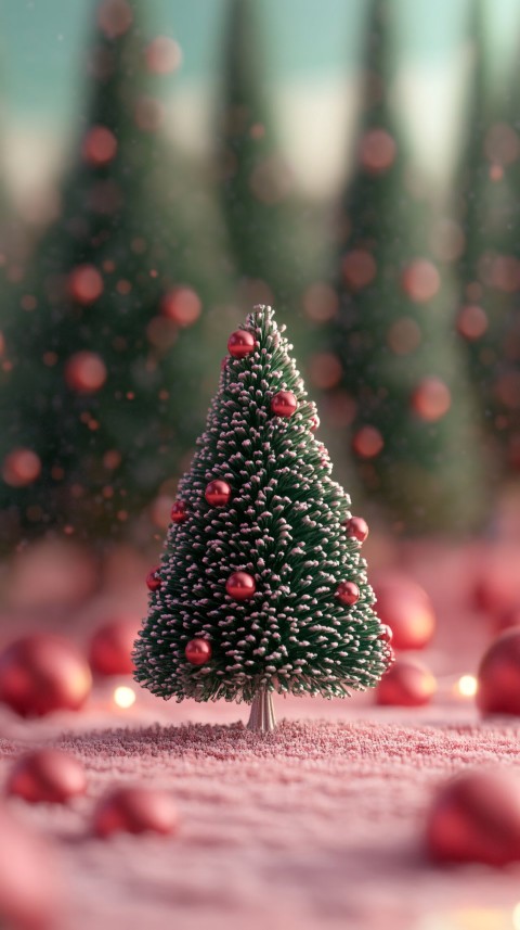 Cute and Detailed 3D Christmas Tree Rendering