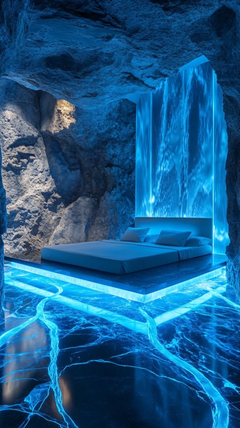 Mountain View Room with Glowing Platform Bed