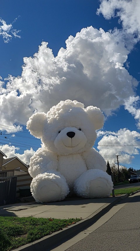 Huge Cloud in the Sky Shaped Like Teddy Bear