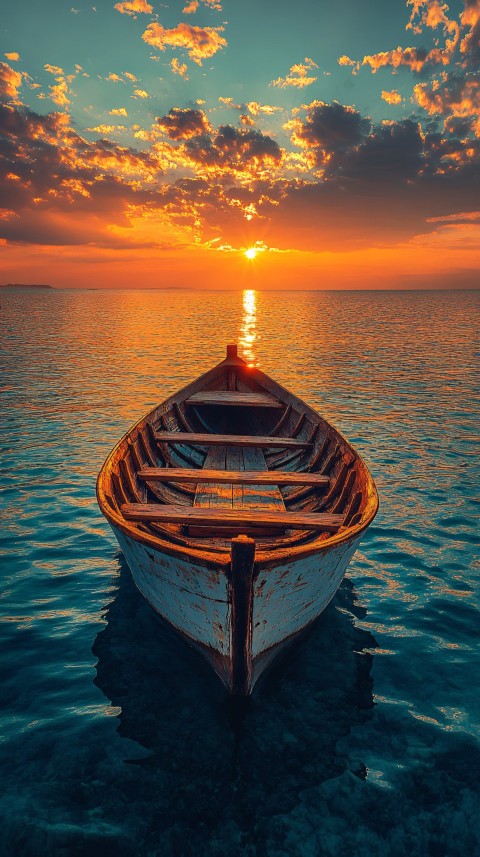 Morning Light on an Ancient Boat Sailing