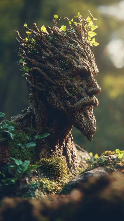 Nature God Creature in Mystical Forest