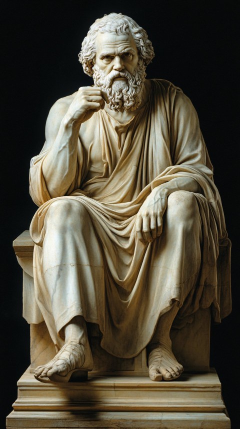 Socrates Deep in Thought in Ancient Athens