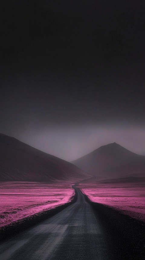 Iceland Road to Horizon, Minimalist Photography