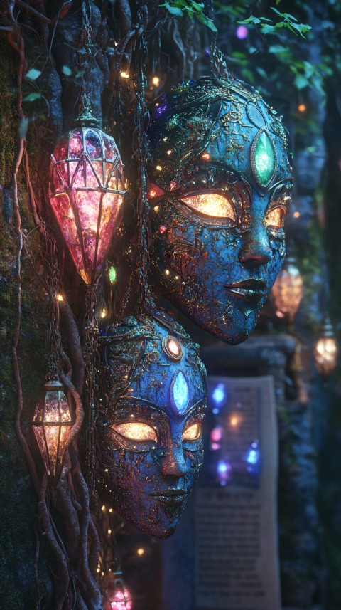 Mystical Night Market in Enchanted Forest