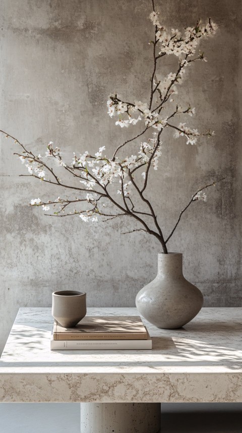 Elegant Minimalist Coffee Table with Refined Accessories