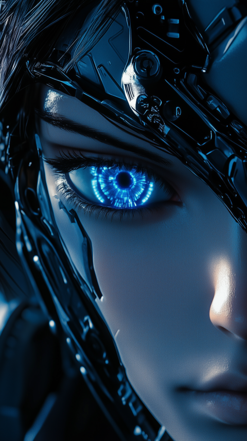 Cybernetic Eye Close-Up - Futuristic AI