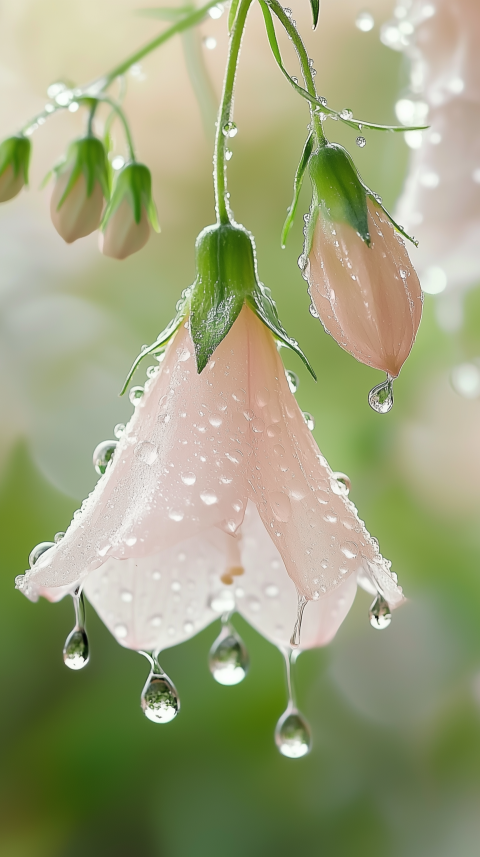 Delicate Blossom with Dew Drops