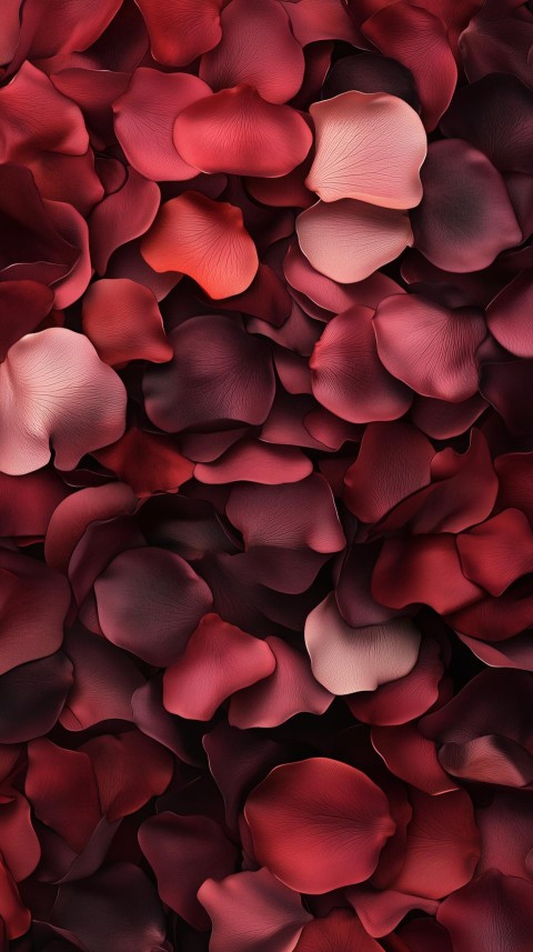 Overlapping Red Rose Petals Texture