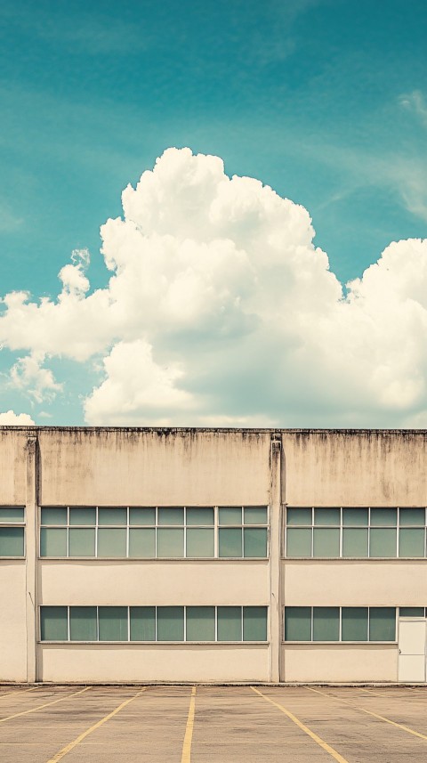 Minimalist Retro Poster of Industrial Building in Barranquilla