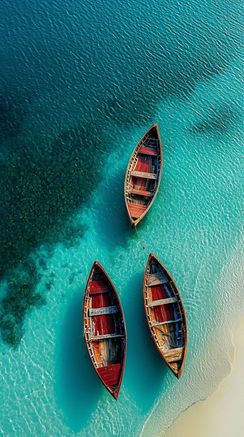 Boat in Turquoise Maldives Waters