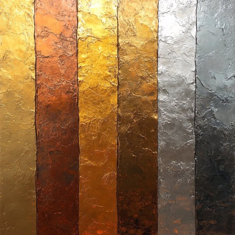 Metallic Gradient of Silver, Gold, and Bronze