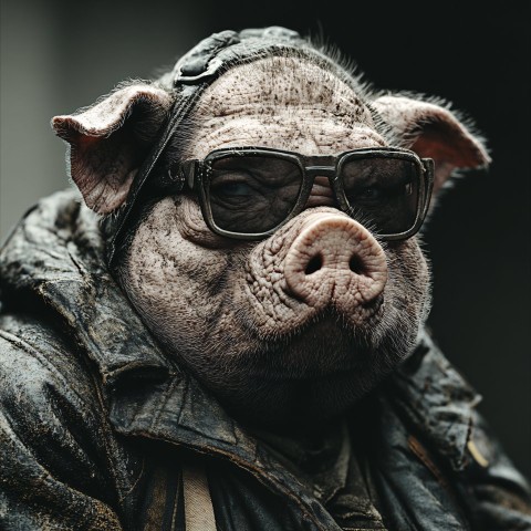 Human-Pig Hybrid with Raw Aesthetic