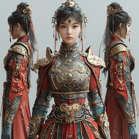 Martial Arts Characters in Ancient Chinese Costumes