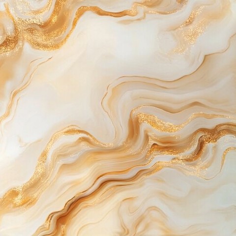 Abstract Liquid Marble Amber Gold Background