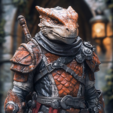 Kobold Battle Cleric with Heavy Armor and Dragonbone Club