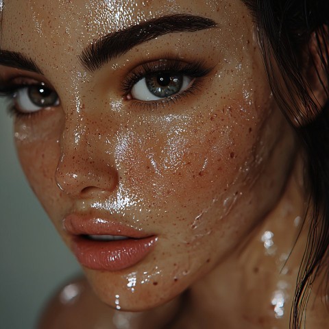 Oily and Combination Skin Hyper Realistic Close-Up