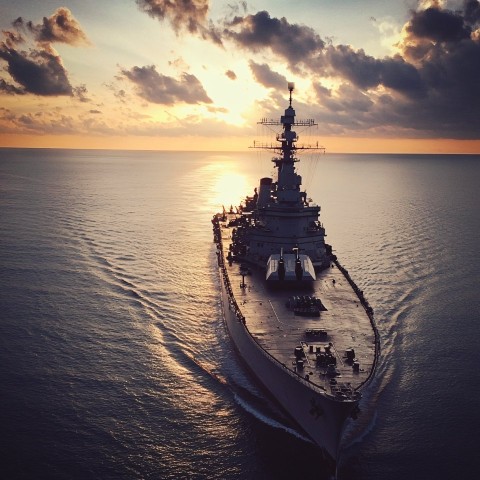 Battleship Texas Historical Warship in Houston Harbor