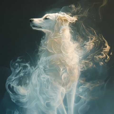 Ethereal Dog Magical Art Design