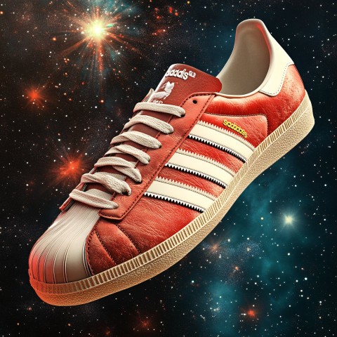 Adidas Samba Sneakers Floating in Space