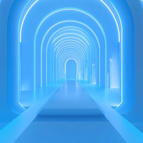 3D Blue Futuristic Background