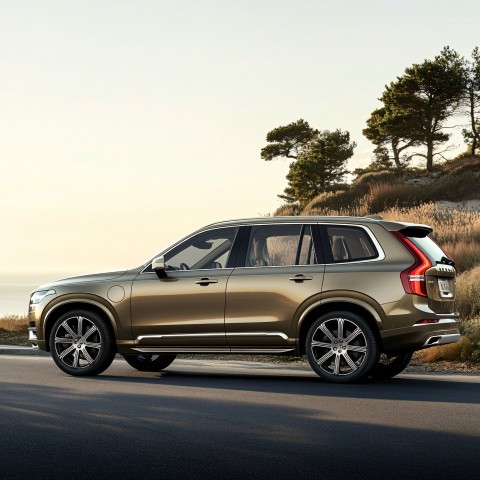 Luxury SUV Parked on Suburban Street Advertisement