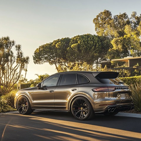 Luxury SUV Parked on Serene Suburban Street