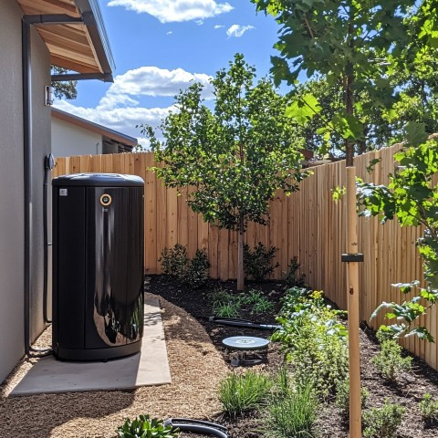 Compact Heat Pump Installation in a Small Backyard