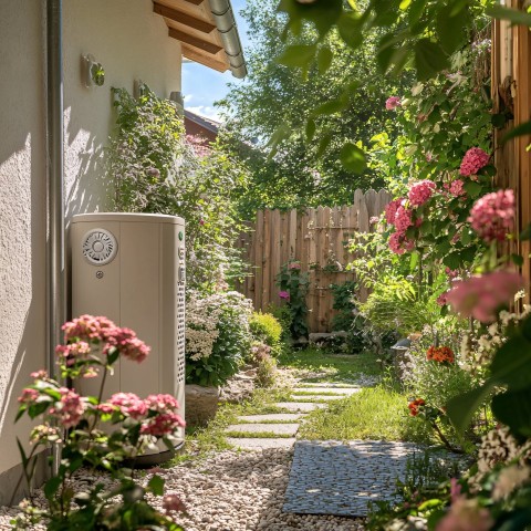 Compact Heat Pump Installation in Small Backyard Space