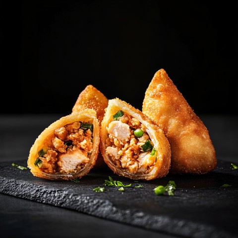 Brazilian Chicken Coxinhas with Catupiry Food Poster