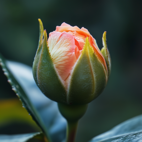 Delicate Bloom - Rosebud in Focus