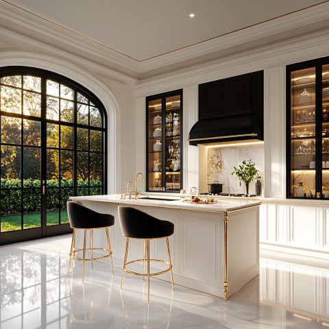 Luxury French Kitchen with Central Island