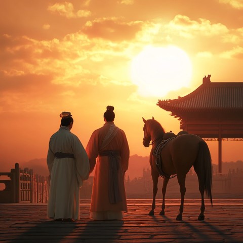 Poetic Farewell at Chang'an Gates, Tang Dynasty Style