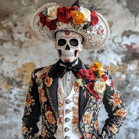 Memento Mori Mariachi-Inspired Costume for Men