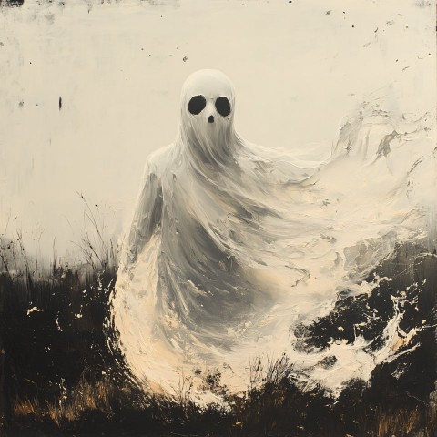 Ghost Descending in White Flames