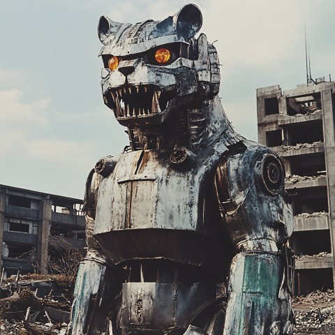 Vintage Tokusatsu Tiger Mechagodzilla with Damaged HQ