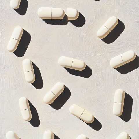 Assorted Pills in Raw Photography Style